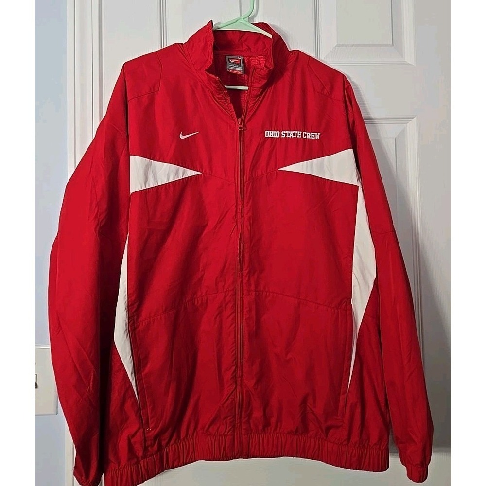 Ohio State Buckeyes OSU Nike Storm Fit Mens L Vented Full Zip Warm-up Jacket
